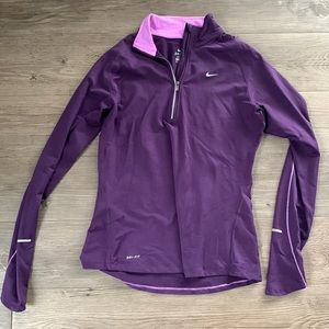 Nike Woman’s Medium purple quarter zip long sleeve tee - in great shape